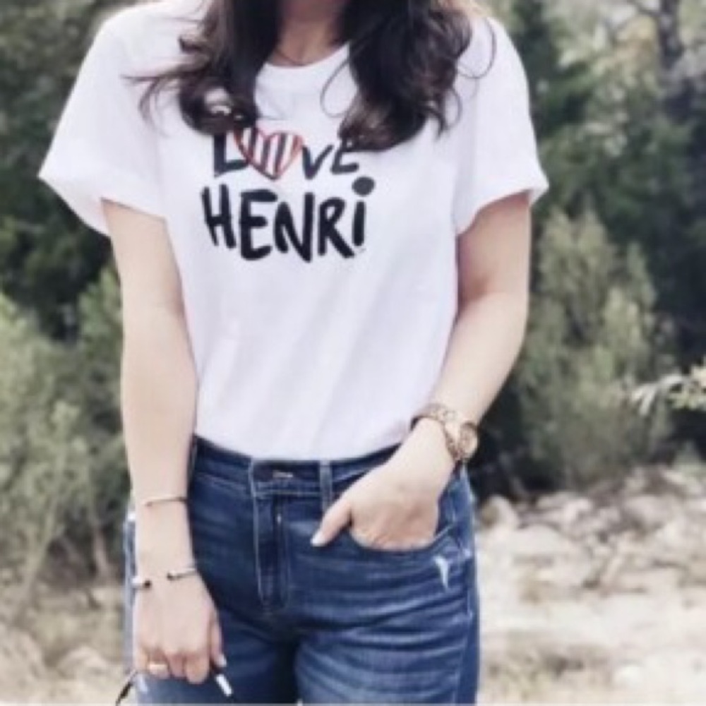 NWT Henri Bendel " Love Bendel " t-shirt size M/L, retailed $48 - OPEN TO OFFERS